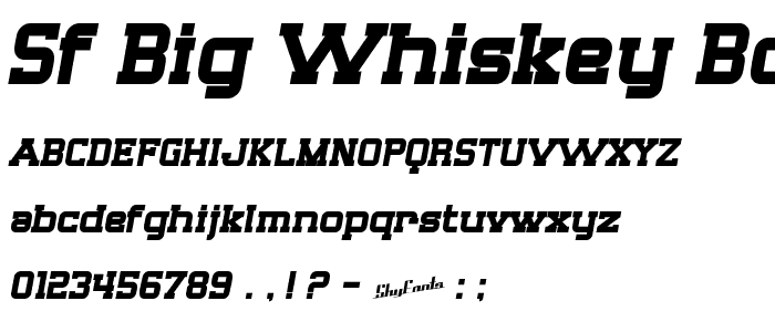 SF Big Whiskey Bold font